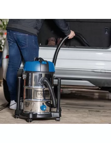 5 - Bidone aspiratutto e aspiraliquidi in inox 30lt Scheppach nts30v2