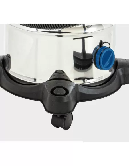 7 - Bidone aspiratutto e aspiraliquidi in inox 30lt Scheppach nts30v2