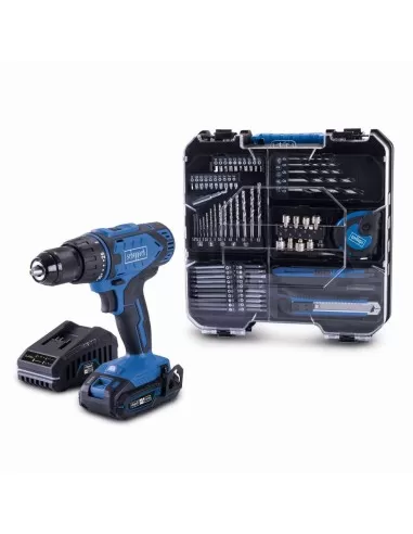 Trapano avvitatore 20v 74pz 1 batteria caricabatteria ixes Scheppach c-dtb74/1-x