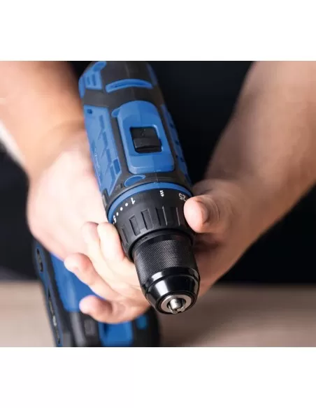 Trapano avvitatore 20v 74pz 1 batteria caricabatteria ixes Scheppach c-dtb74/1-x