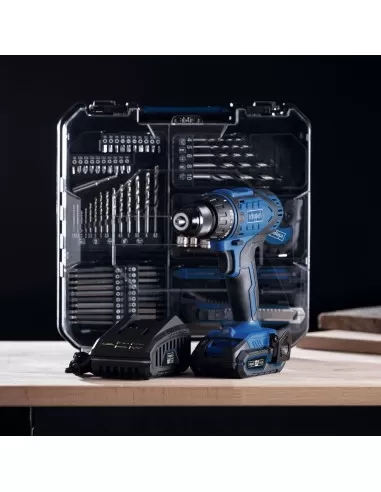 Trapano avvitatore 20v 74pz 1 batteria caricabatteria ixes Scheppach c-dtb74/1-x