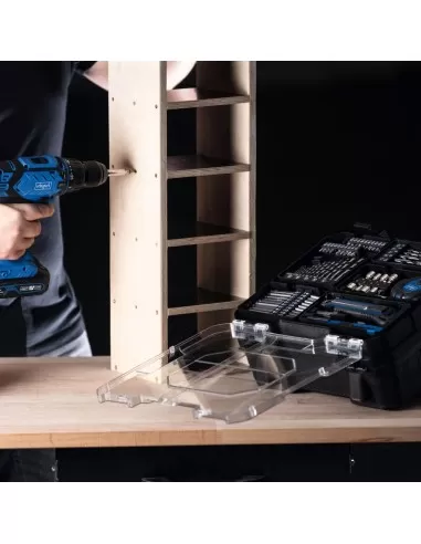 Trapano avvitatore 20v 74pz 1 batteria caricabatteria ixes Scheppach c-dtb74/1-x