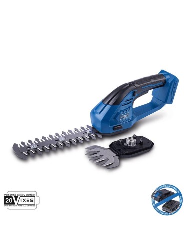 Forbici 2in1 taglia erba e siepi 20v senza batteria ixes Scheppach c-htgs200-x