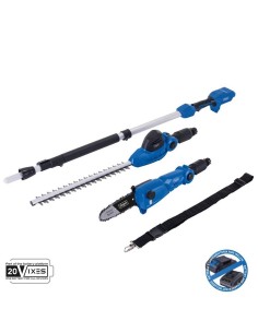 Potatore tagliasiepi 2in1 con asta 20v senza batteria ixes Scheppach c-phts410-x