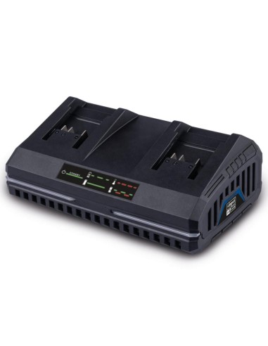 Doppio caricabatteria 20v per batterie 2.0/4.0 ah serie ixes Scheppach sdbc2.4a
