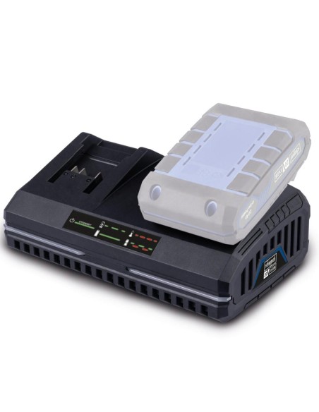 Doppio caricabatteria 20v per batterie 2.0/4.0 ah serie ixes Scheppach sdbc2.4a