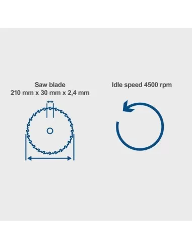 Sega circolare a immersione 210mm Scheppach pl75
