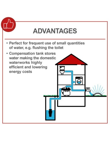 6 - Elettropompa da giardino 1300 W 6000 l/h serbatoio da 24 l Scheppach hww1400