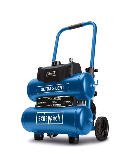 1 - Compressore aria super silenziato 20 lt 10 bar Scheppach hc20si-twin