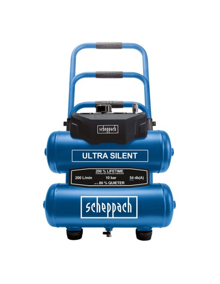 2 - Compressore aria super silenziato 20 lt 10 bar Scheppach hc20si-twin