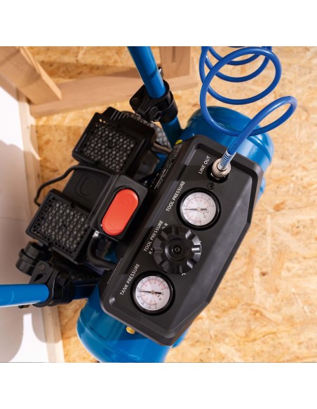 7 - Compressore aria super silenziato 20 lt 10 bar Scheppach hc20si-twin