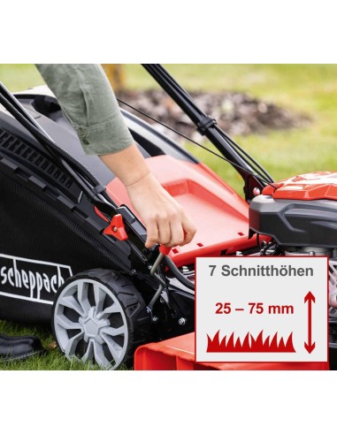 Tagliaerba a scoppio semovente Scheppach ms225-56e avviamento elettrico 225cc 56cm
