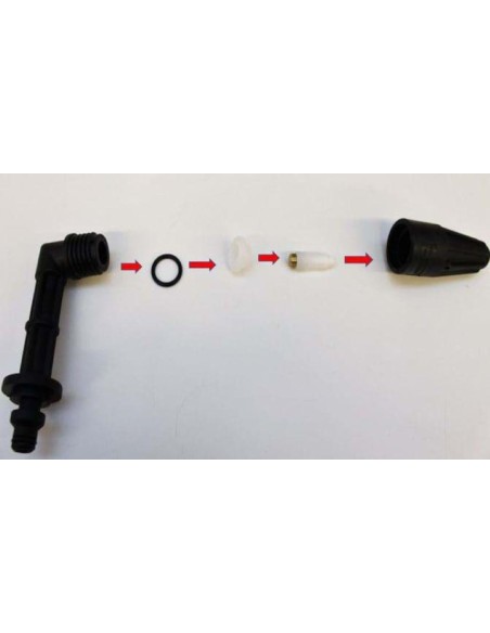 2 - Ugello turbo angolato a 90 gradi per idropulitrici Scheppach hce