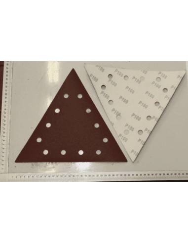 1 - Kit 10 triangoli abrasivi grana 100 280x280x280mm levigatrici da muro Scheppach