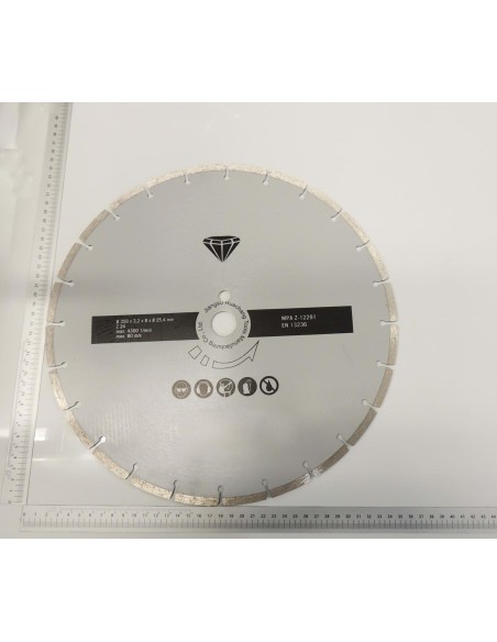 1 - Disco diamantato segmentato 350 x 25,4 mm per Scheppach hsm3500