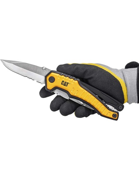 5 - Coltello serramanico multifunzione XL 9in1 con custodia Cat - Caterpillar 980381