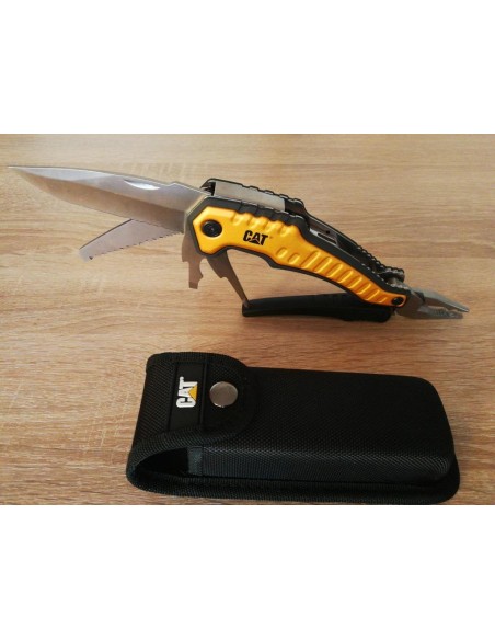 6 - Coltello serramanico multifunzione XL 9in1 con custodia Cat - Caterpillar 980381