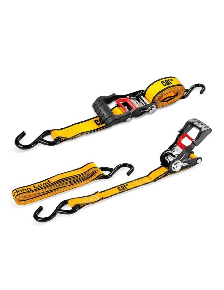 1 - Set 2 cinghia di ancoraggio a cricchetto da 2,5cmx2,5mt Cat-Caterpillar 980489IE