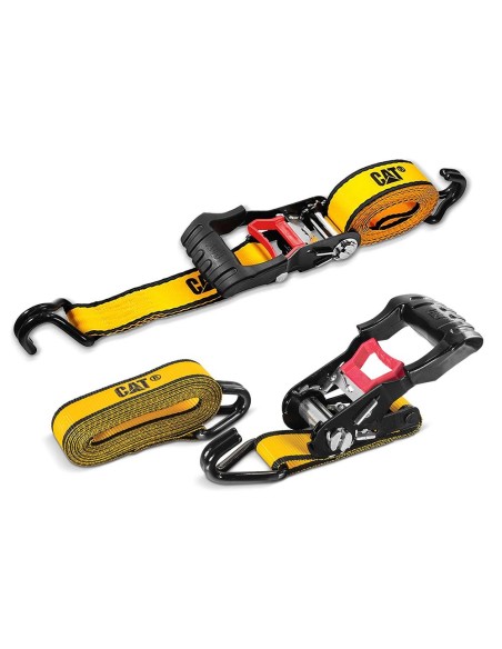 1 - Set 2 cinghia di ancoraggio a cricchetto da 2,5cmx5mt Cat - Caterpillar 980491IE