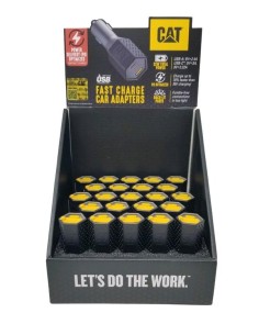 1 - Box da 18 pezzi di adattatore per USB Dual da auto Cat - Caterpillar-2USBDC-PDG