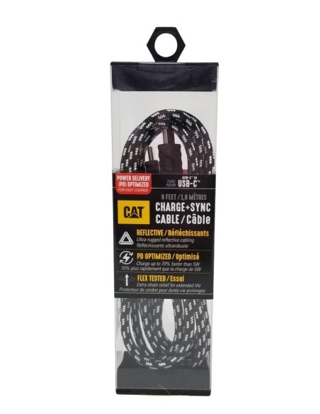 2 - Box da 15 pezzi da USB-C a USB-C Nylon intrecciato Cat - Caterpillar-PC-C2CG