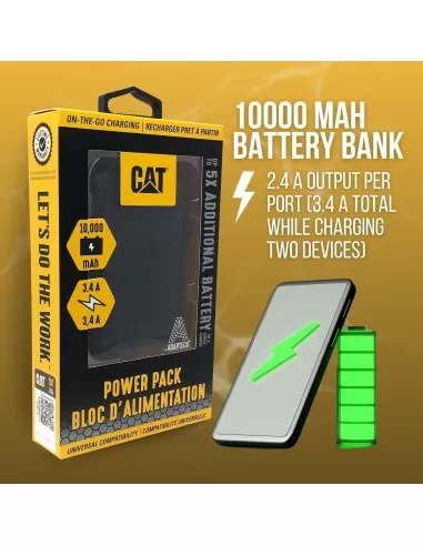 4 - Power bank per cellulare 10000mAh USB 2,4Amp Cat - Caterpillar-PWRPACKV2