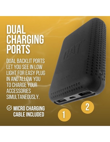 6 - Power bank per cellulare 10000mAh USB 2,4Amp Cat - Caterpillar-PWRPACKV2