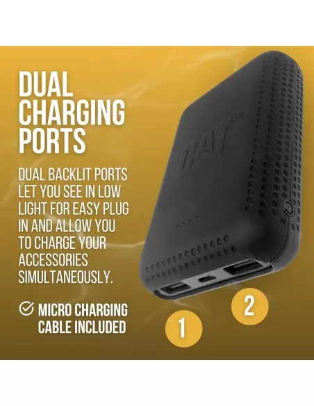 6 - Power bank per cellulare 10000mAh USB 2,4Amp Cat - Caterpillar-PWRPACKV2