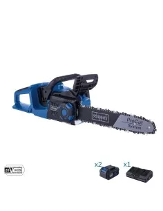 Motosega 2x20v 2 batterie doppio caricatore ixes Scheppach bc-cs355duo-x