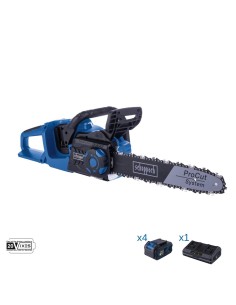 Motosega 2x20v 4 batteria 4.0Ah doppio caricatore ixes Scheppach bc-cs355duo-x