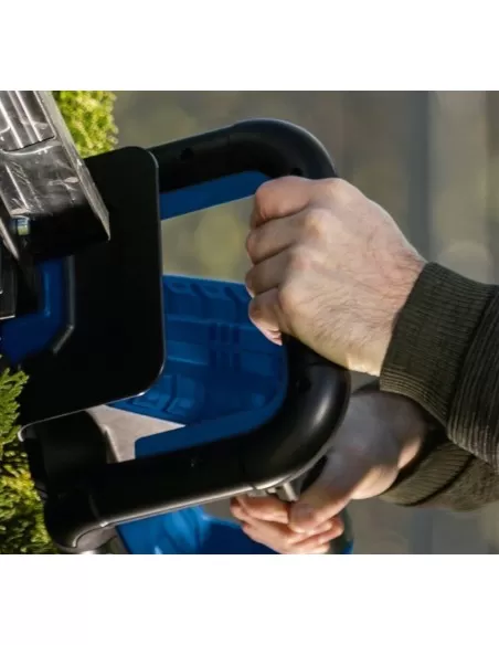 2 - Tagliasiepi 2x20v 4 batteria 4.0Ah doppio caricatore ixes Scheppach bc-ht720-x