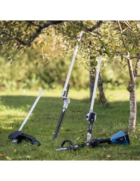 Decespugliatore 4in1 4 batterie 4 Ah doppiocaricatore ixes Scheppach bc-mfh400-x Decespugliatore 4in1 4 batterie 4 Ah doppiocaricatore ixes Scheppach bc-mfh400-x