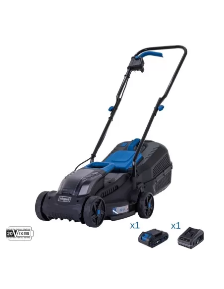 1 - Rasaerba 20v 32cm 1 batteria 2.0Ah e caricabatteria ixes Scheppach bc-mp320-x 1 - Rasaerba 20v 32cm 1 batteria 2.0Ah e caricabatteria ixes Scheppach bc-mp320-x