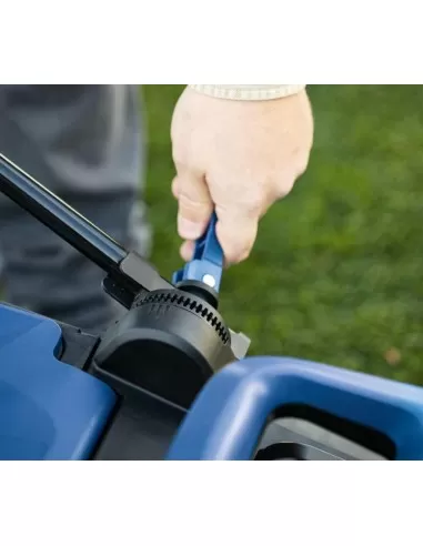 8 - Rasaerba 43cm 2 batterie 2.0Ah e doppiocaricabatterie ixes Scheppach bc-mp430-x