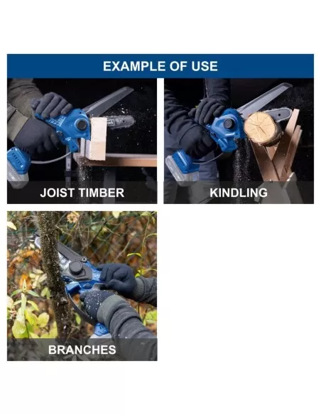 6 - Potatore 20v 1 batteria 2.0Ah + caricabatteria ixes Scheppach bc-ps150-x