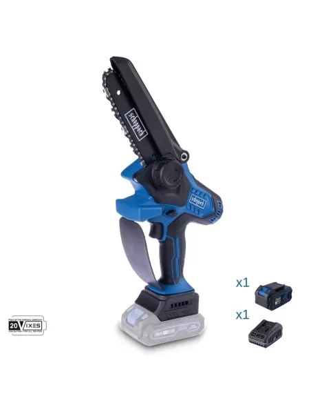 1 - Potatore 20v 1 batteria 4.0Ah e caricabatteria ixes Scheppach bc-ps150-x