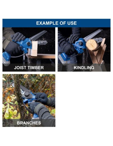 Potatore 20v 2 batterie 2.0Ah e caricabatteria ixes Scheppach bc-ps150-x