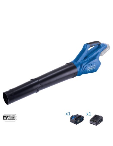 1 - Soffiatore foglie 20V 1 batteria 4.0Ah + caricabatteria ixes Scheppach c-bl700-x