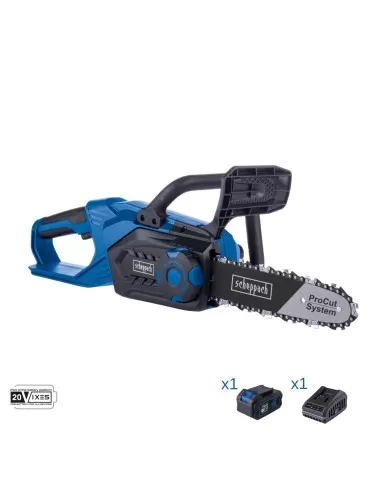 Motosega 20v 1 batteria 4.0 Ah e caricabatteria ixes Scheppach c-cs254-x