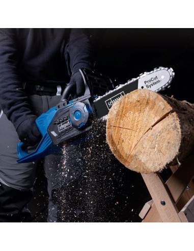 Motosega 20v 2 batteria 4.0 Ah e caricabatteria ixes Scheppach c-cs254-x