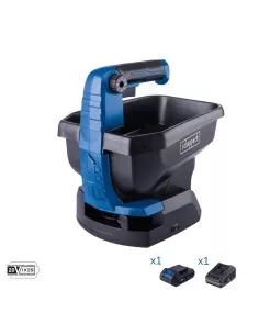 Spargitore 20v 1 batteria 2.0Ah + caricabatteria ixes Scheppach c-gps800-x