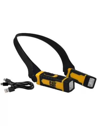 2 - Torcia da collo con doppia testa ricaricabile 300lm Led Cat - Caterpillar CT7105