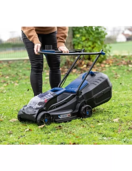 2 - Rasaerba + tagliabordi + tagliasiepi + batterie e caricabatteria ixes Scheppach