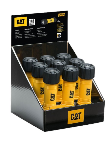 1 - Box da 9 torce portatili a batteria AAA 200lm a Led Cat - Caterpillar CTRACK9