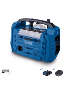 Compressore mobile 20v batteria 2.0Ah + caricabatteria ixes Scheppach airforce6
