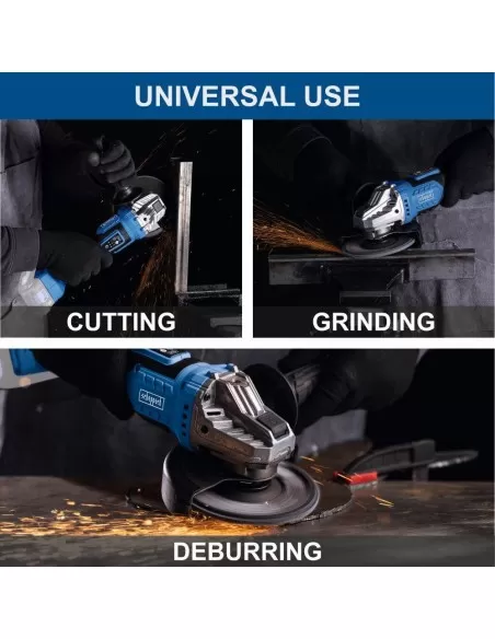 Smerigliatrice 20v 2 batterie 4.0Ah e caricabatteria ixes Scheppach bc-ag125-x