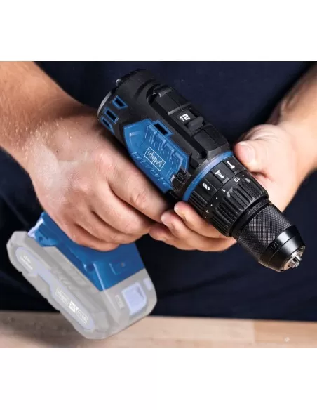 Trapano percussione 20v batteria 2.0Ah e caricabatteria ixes Scheppach bc-cd60-x