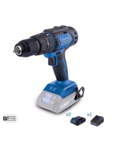 Trapano percussione 20v 2 batterie 2.0Ah caricabatteria ixes Scheppach bc-cd60-x