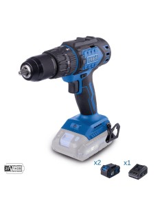 Trapano percussione 20v 2 batterie 4.0Ah caricabatteria ixes Scheppach bc-cd60-x