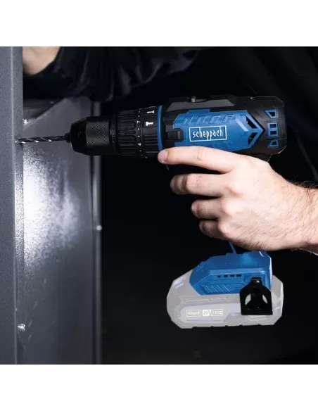 2 - Trapano avvitatore 20v batteria 4.0Ah e caricabatteria ixes Scheppach c-cd45-x